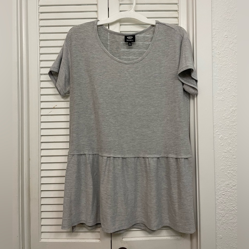 Peplum side slit top